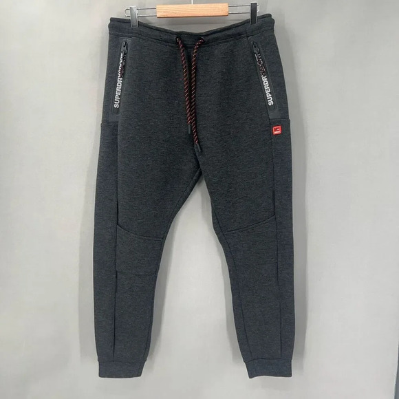 Superdry Gym Tech Stretch Joggers Mens Large Athletic Streetwear Sports Cozy - Picture 4 of 16